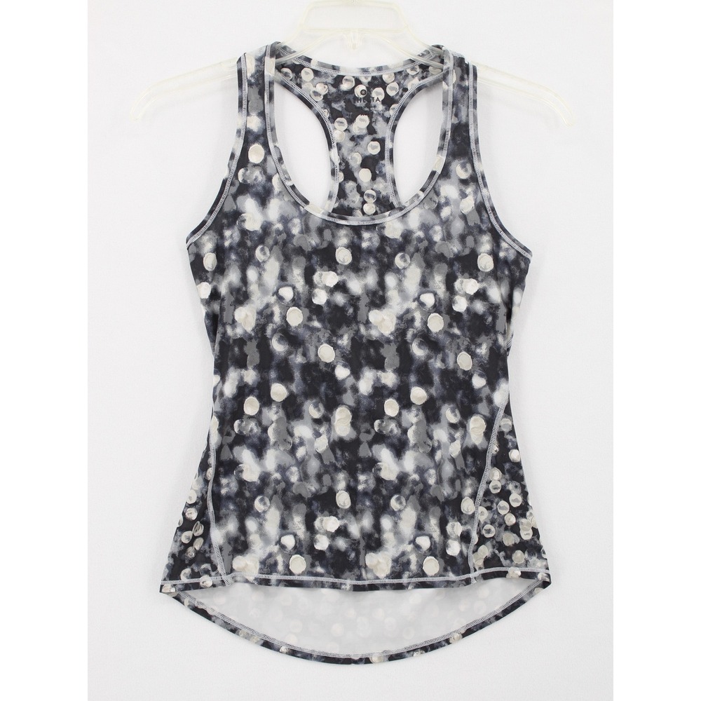 Athleta Racerback Tank Top Chi Dot Moongrey Soft Knit Activewear